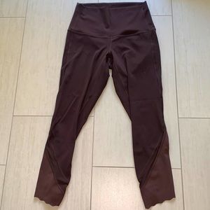 lululemon Wunder Under HR 23” Scalloped Leggings in French Press